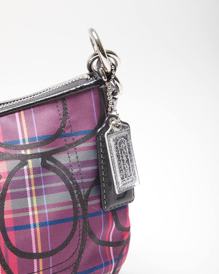 Vintage Y2k 00s Coach Check Glitter Handbag