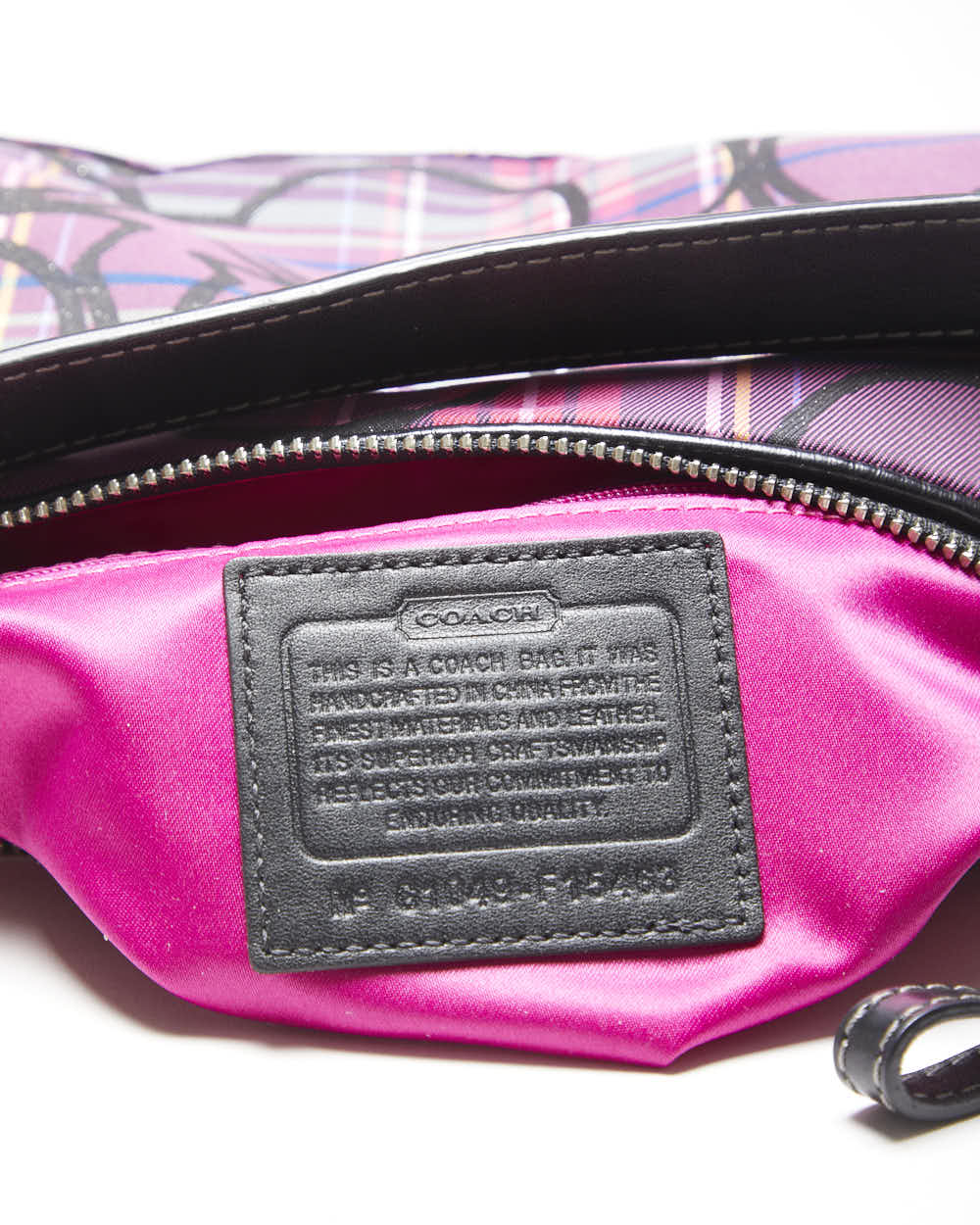 Vintage Y2k 00s Coach Check Glitter Handbag