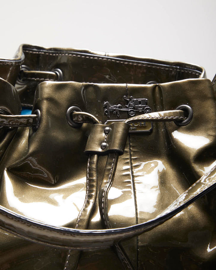 Vintage Y2k 00s Coach Patent Bucket Bag