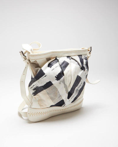 Vintage Burberry Canvas & Leather Shoulder Bag