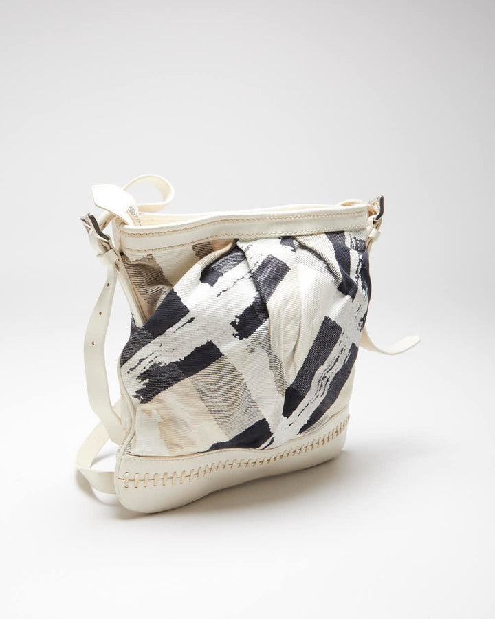 Vintage Burberry Canvas & Leather Shoulder Bag