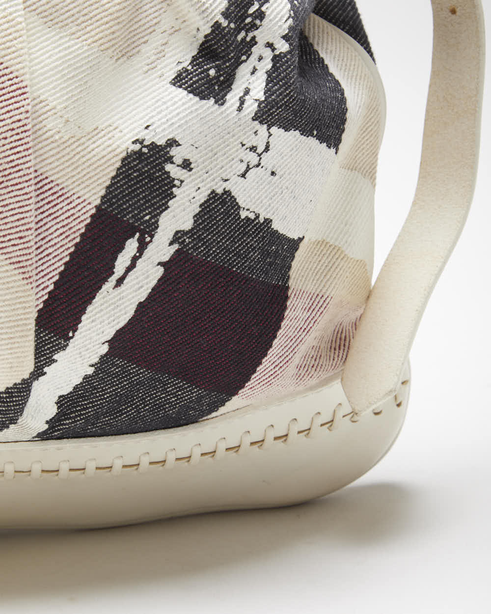 Vintage Burberry Canvas & Leather Shoulder Bag