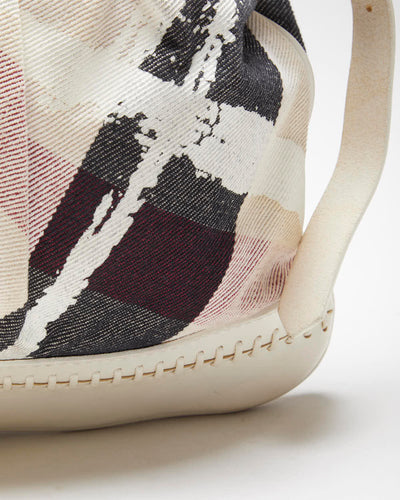 Vintage Burberry Canvas & Leather Shoulder Bag