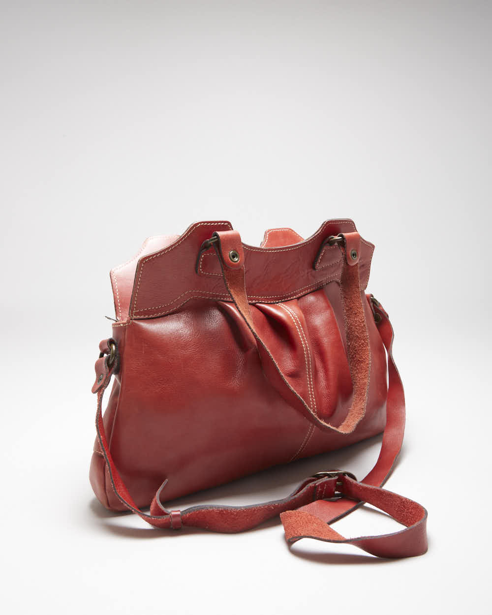 Vintage Patricia Nash Red Leather Shoulder Bag