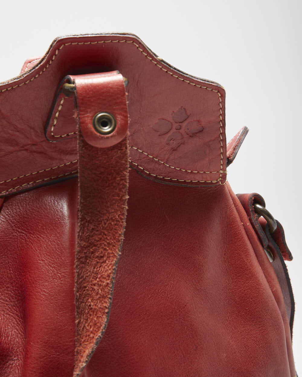 Vintage Patricia Nash Red Leather Shoulder Bag