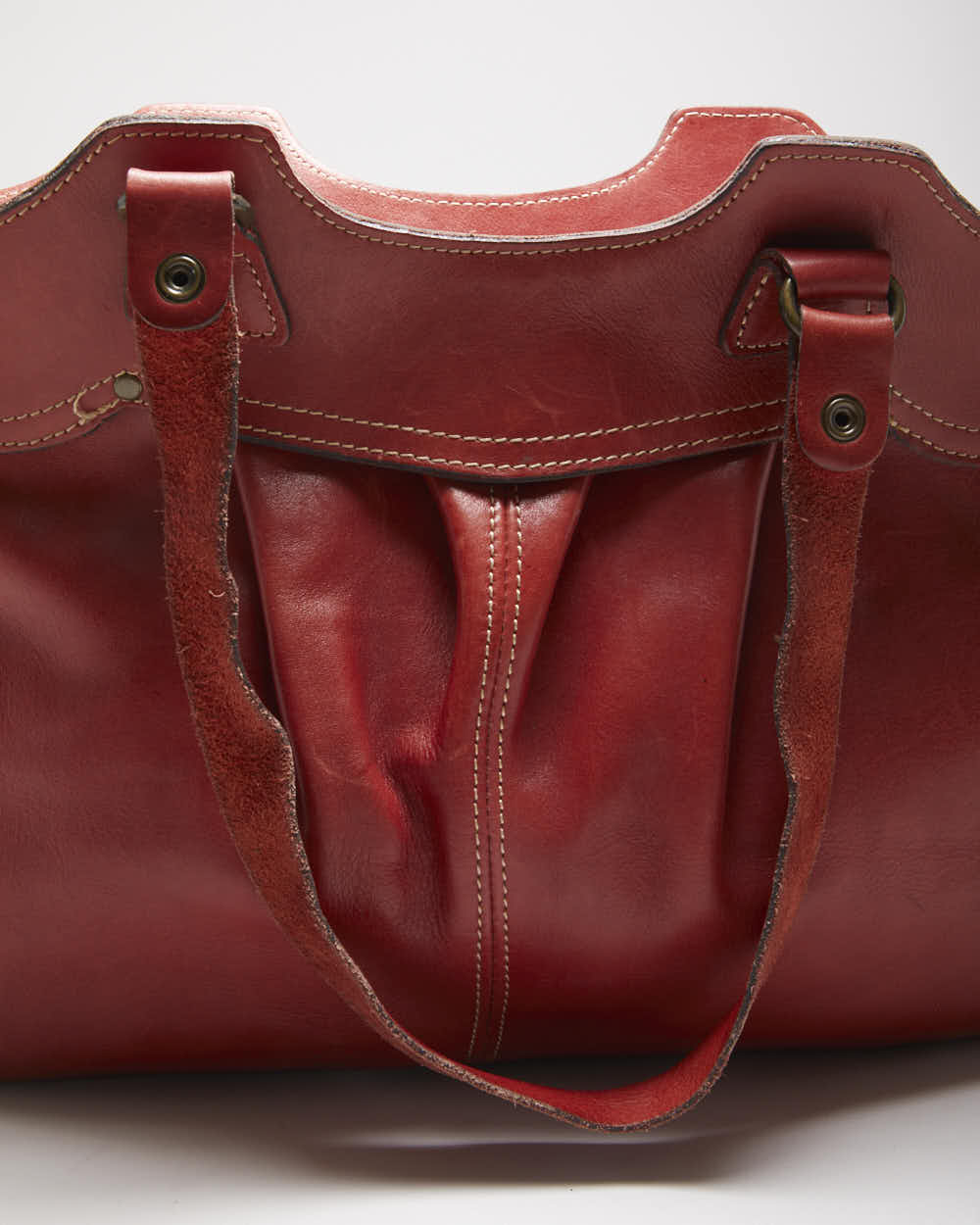 Vintage Patricia Nash Red Leather Shoulder Bag