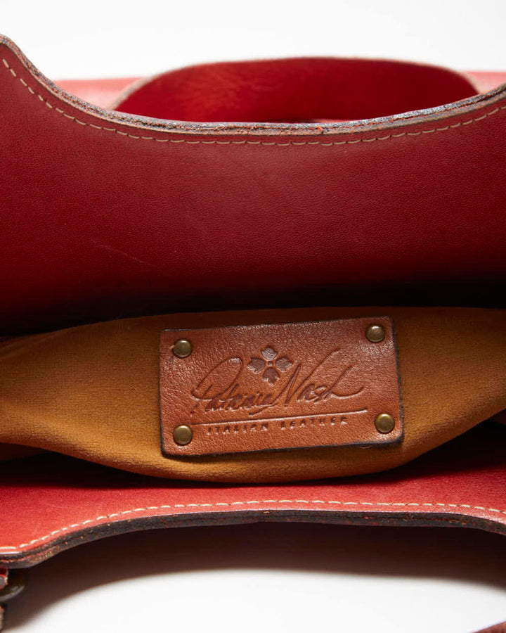 Vintage Patricia Nash Red Leather Shoulder Bag