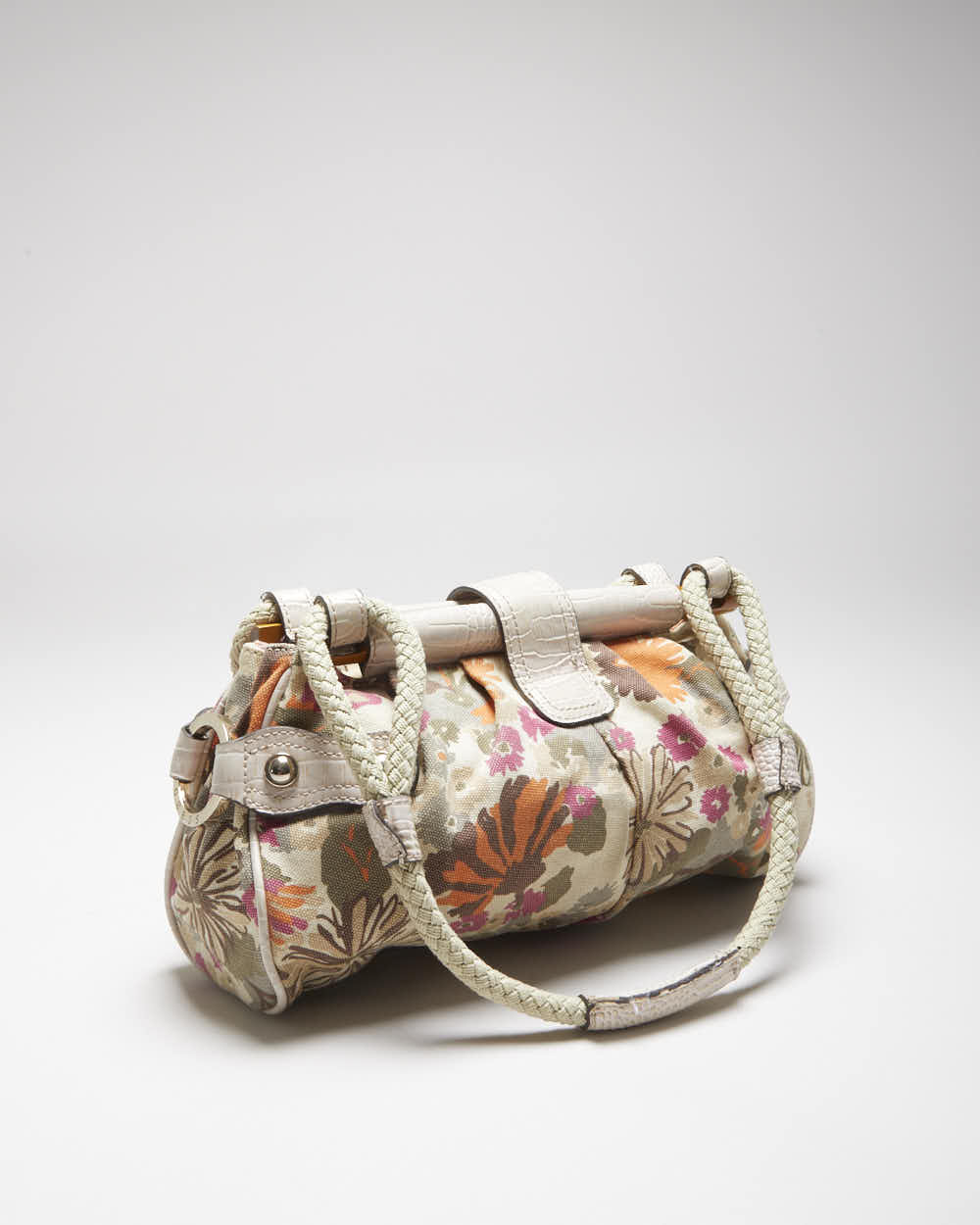 Vintage Y2k 00s Guess Mother Of Pearl Floral Handbag