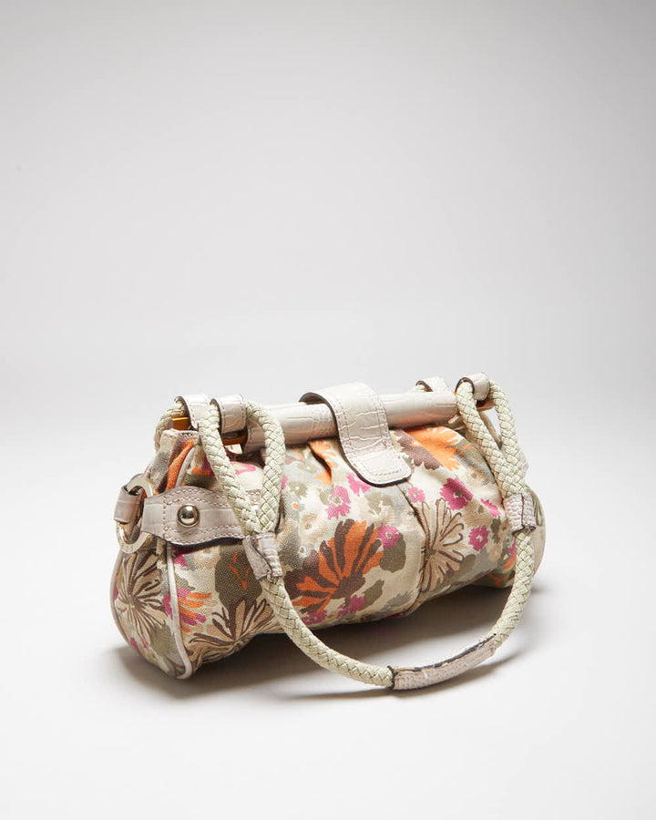 Vintage Y2k 00s Guess Mother Of Pearl Floral Handbag