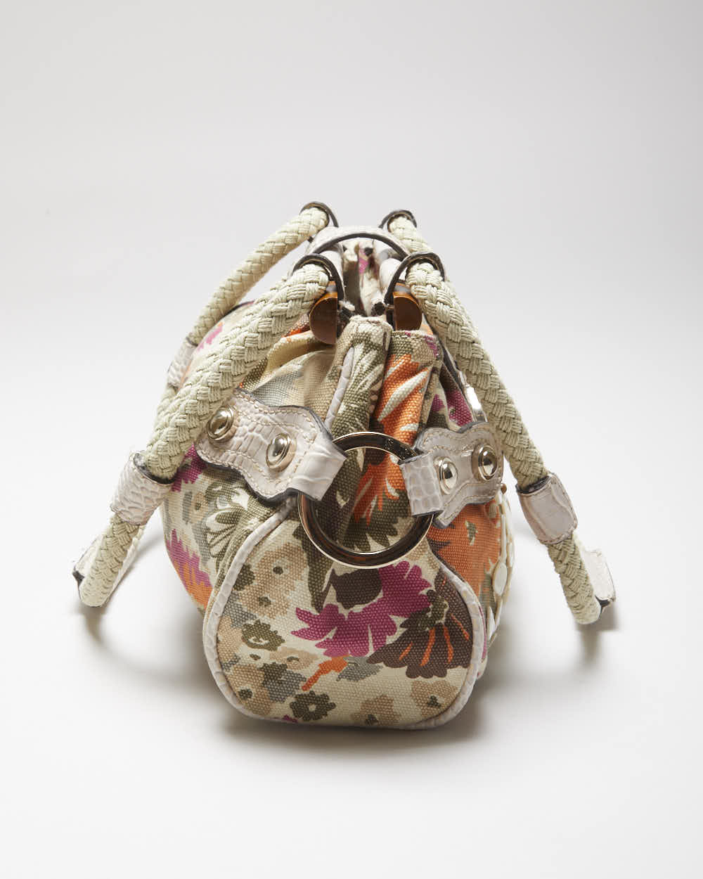 Vintage Y2k 00s Guess Mother Of Pearl Floral Handbag