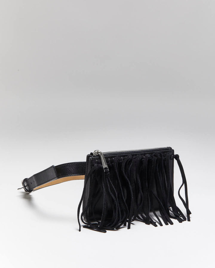 Vintage Rebecca Minkoff Leather Fringe Belt Bum Bag