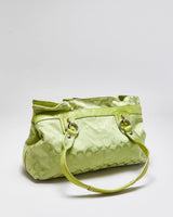 Vintage 00s Y2K Coach Penelope Signature Jaquard Lime Green Canvas Shoulder Bag