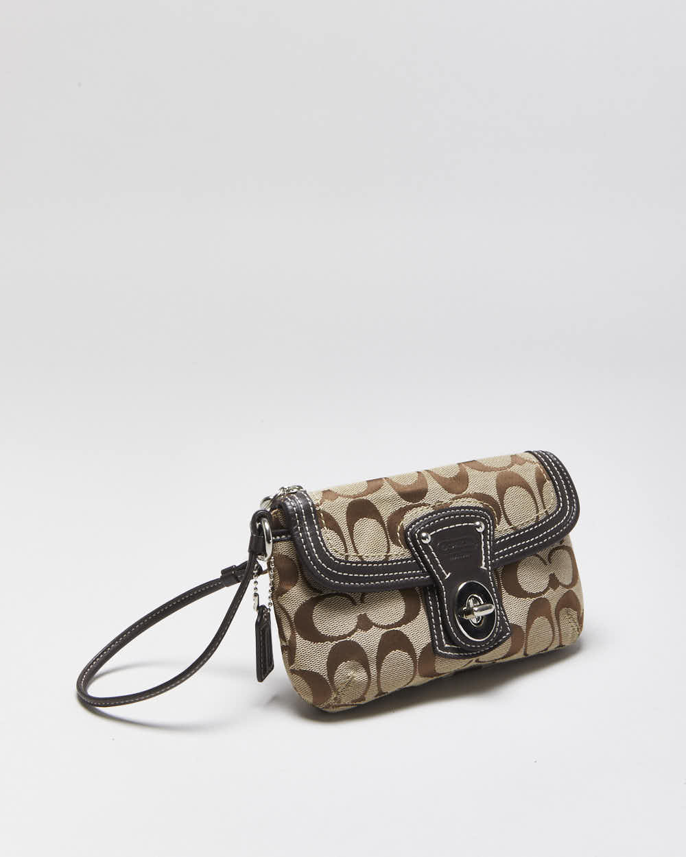 Vintage 2006 Y2K Coach Legacy 65th Anniversary Signature Jacquard Canvas Wristlet Handbag