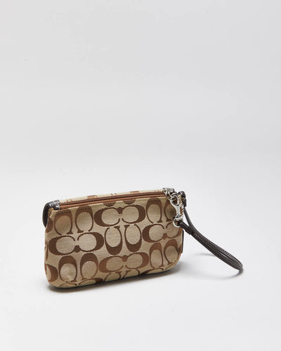 Vintage 2006 Y2K Coach Legacy 65th Anniversary Signature Jacquard Canvas Wristlet Handbag