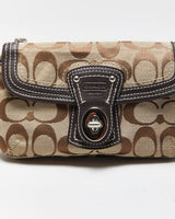 Vintage 2006 Y2K Coach Legacy 65th Anniversary Signature Jacquard Canvas Wristlet Handbag