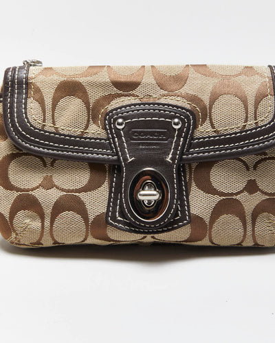 Vintage 2006 Y2K Coach Legacy 65th Anniversary Signature Jacquard Canvas Wristlet Handbag