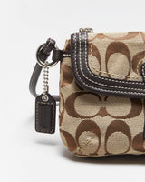 Vintage 2006 Y2K Coach Legacy 65th Anniversary Signature Jacquard Canvas Wristlet Handbag
