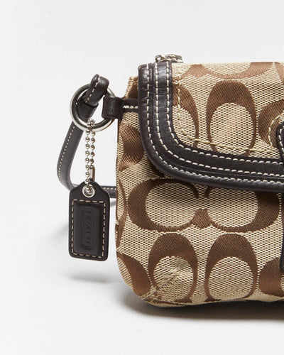 Vintage 2006 Y2K Coach Legacy 65th Anniversary Signature Jacquard Canvas Wristlet Handbag