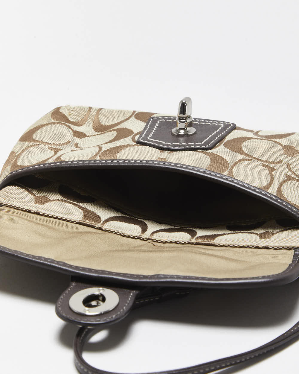 Vintage 2006 Y2K Coach Legacy 65th Anniversary Signature Jacquard Canvas Wristlet Handbag