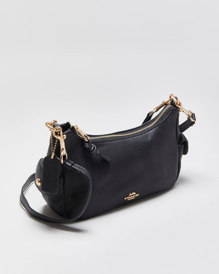 Black Coach Pennie Pebble Leather Crossbody / Shoulder Bag