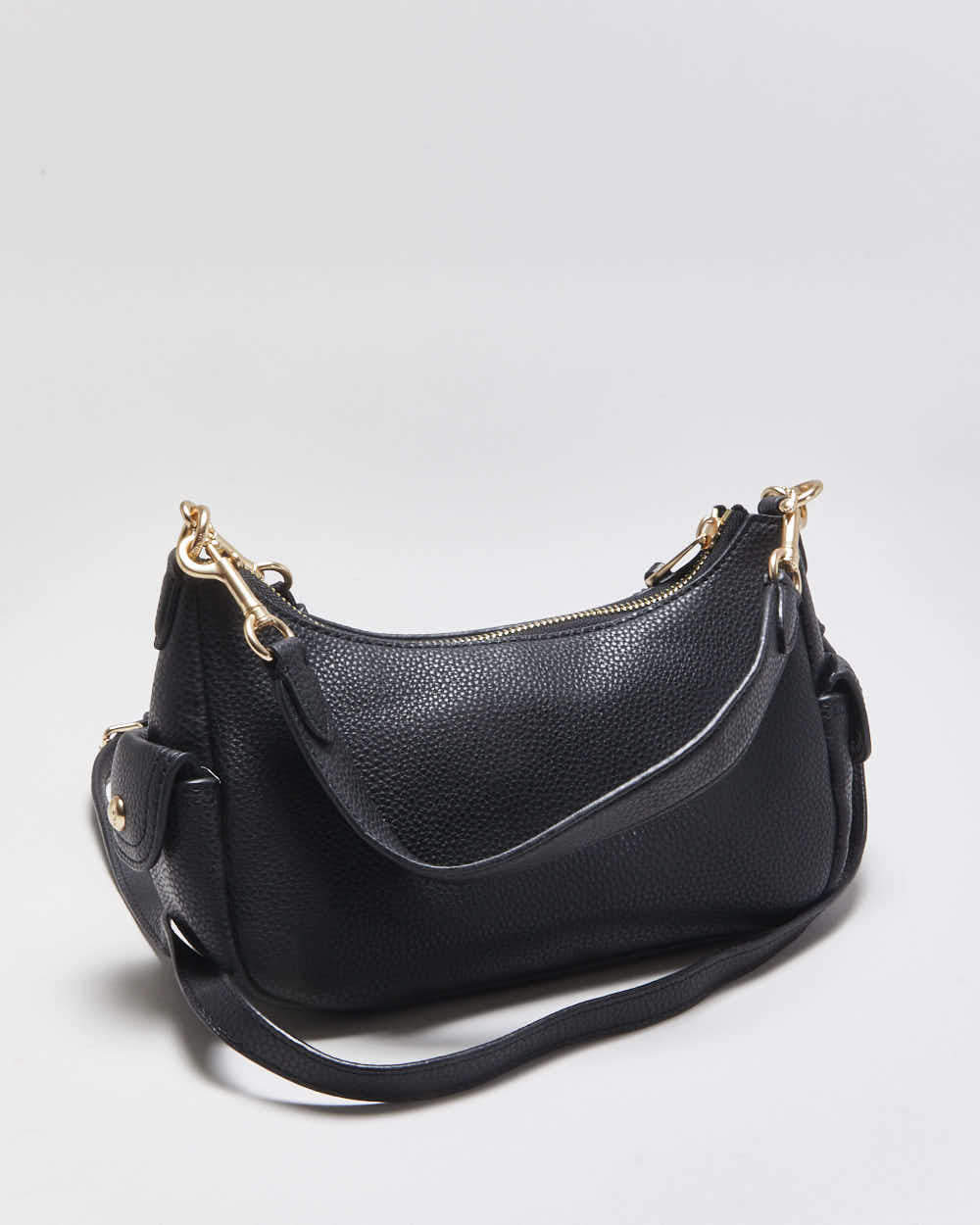 Black Coach Pennie Pebble Leather Crossbody / Shoulder Bag