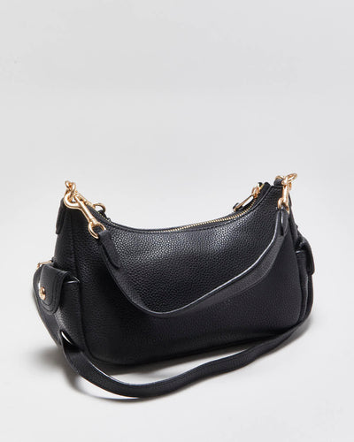 Black Coach Pennie Pebble Leather Crossbody / Shoulder Bag