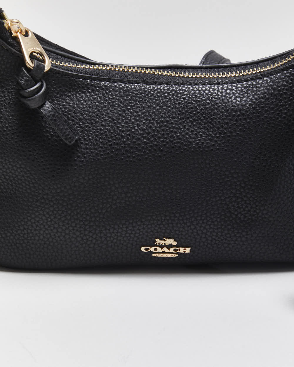 Black Coach Pennie Pebble Leather Crossbody / Shoulder Bag