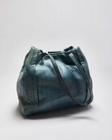 Vintage Y2K 00s Marc By Marc Jacobs Moto Teal Leather Tote Bag