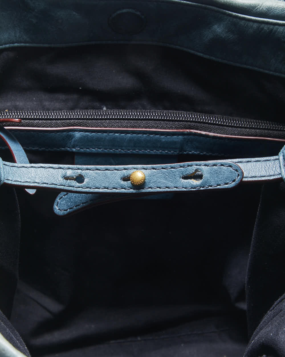 Vintage Y2K 00s Marc By Marc Jacobs Moto Teal Leather Tote Bag