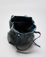 Vintage Y2K 00s Marc By Marc Jacobs Moto Teal Leather Tote Bag