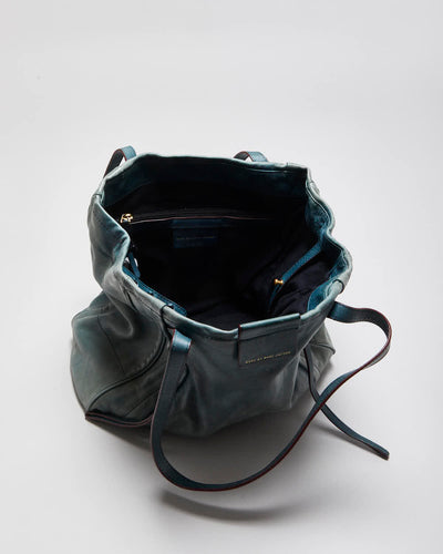 Vintage Y2K 00s Marc By Marc Jacobs Moto Teal Leather Tote Bag