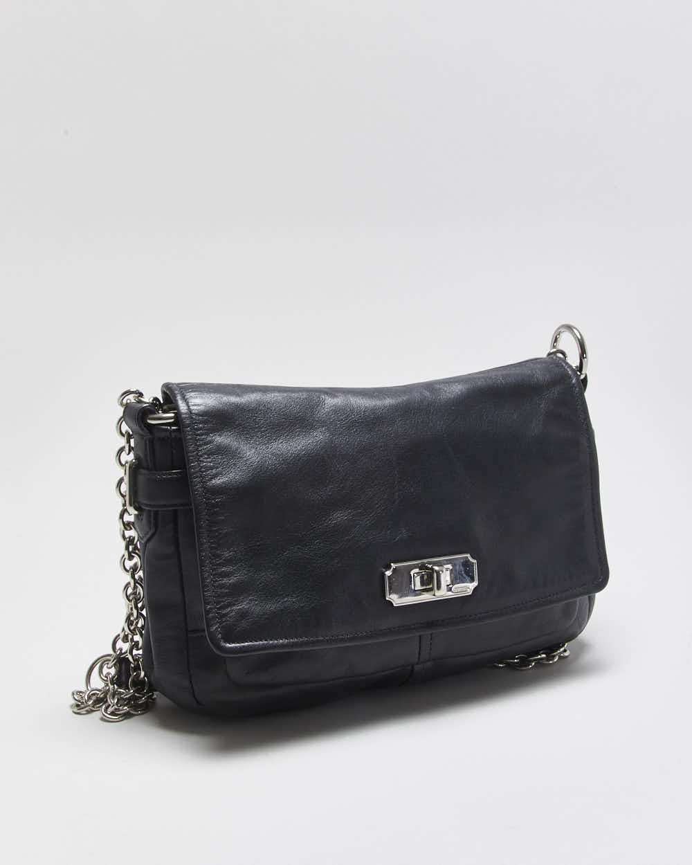 Vintage Y2K 00s Coach Chelsea Calfskin Leather Turnlock Crossbody / Shoulder Bag