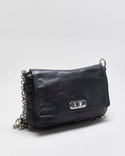 Vintage Y2K 00s Coach Chelsea Calfskin Leather Turnlock Crossbody / Shoulder Bag