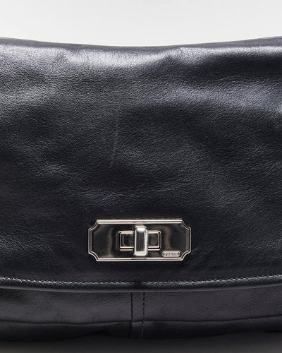 Vintage Y2K 00s Coach Chelsea Calfskin Leather Turnlock Crossbody / Shoulder Bag