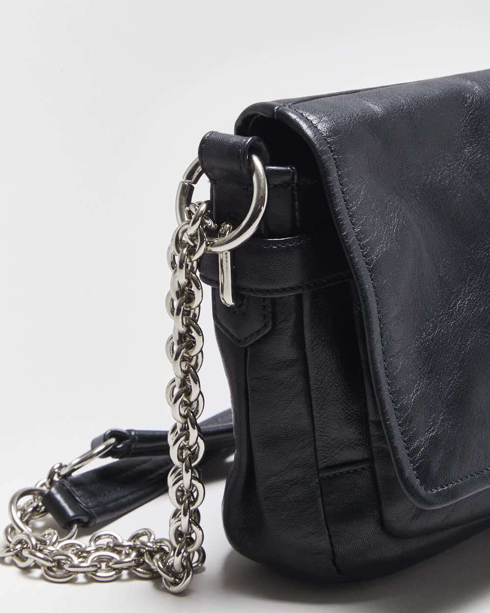 Vintage Y2K 00s Coach Chelsea Calfskin Leather Turnlock Crossbody / Shoulder Bag