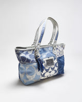 Vintage Y2K 00s Coach Poppy Denim Patchwork Shoulder Bag