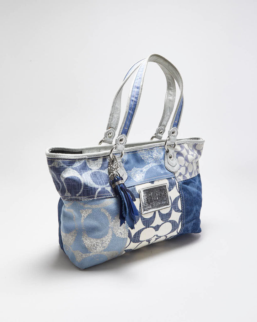 Vintage Y2K 00s Coach Poppy Denim Patchwork Shoulder Bag – Rokit