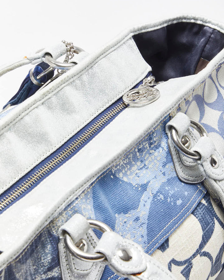 Vintage Y2K 00s Coach Poppy Denim Patchwork Shoulder Bag