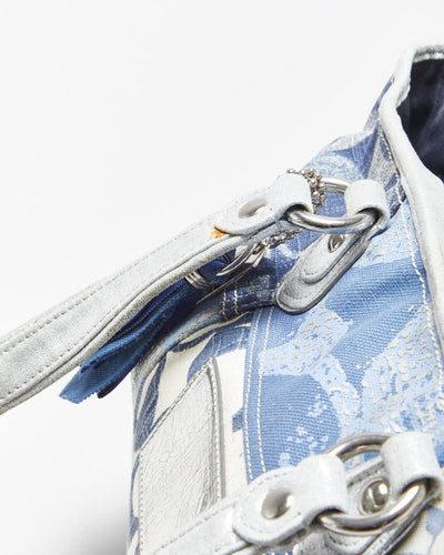 Vintage Y2K 00s Coach Poppy Denim Patchwork Shoulder Bag