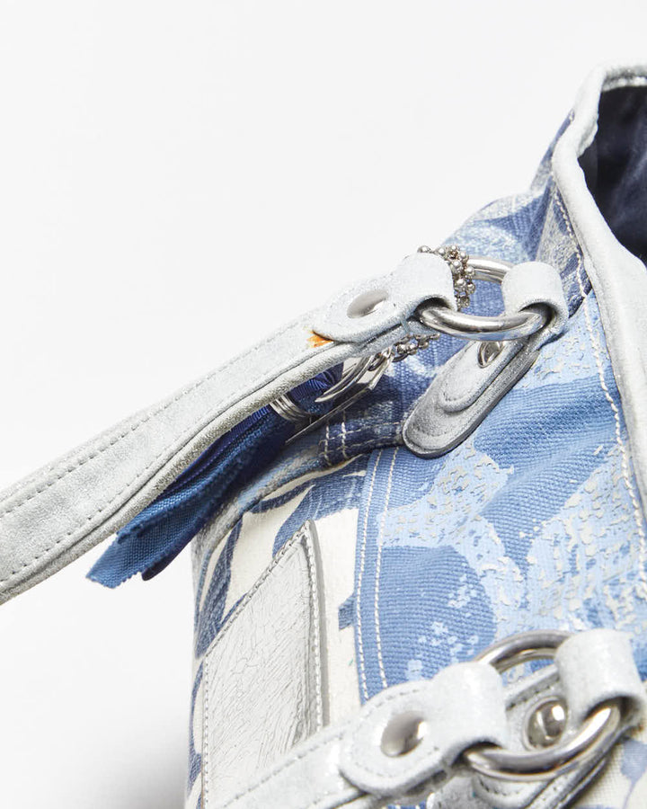 Vintage Y2K 00s Coach Poppy Denim Patchwork Shoulder Bag