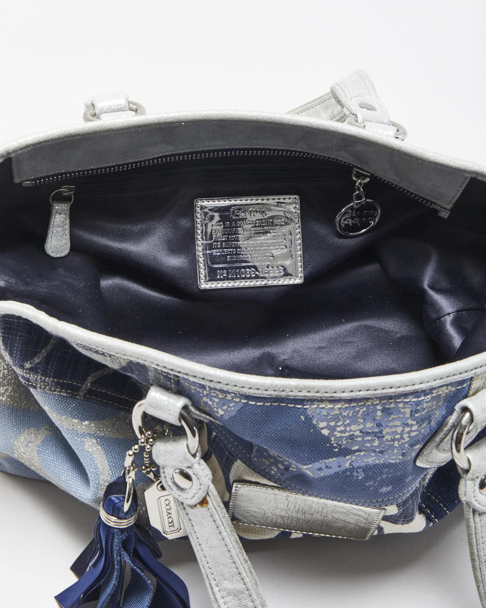 Vintage Y2K 00s Coach Poppy Denim Patchwork Shoulder Bag