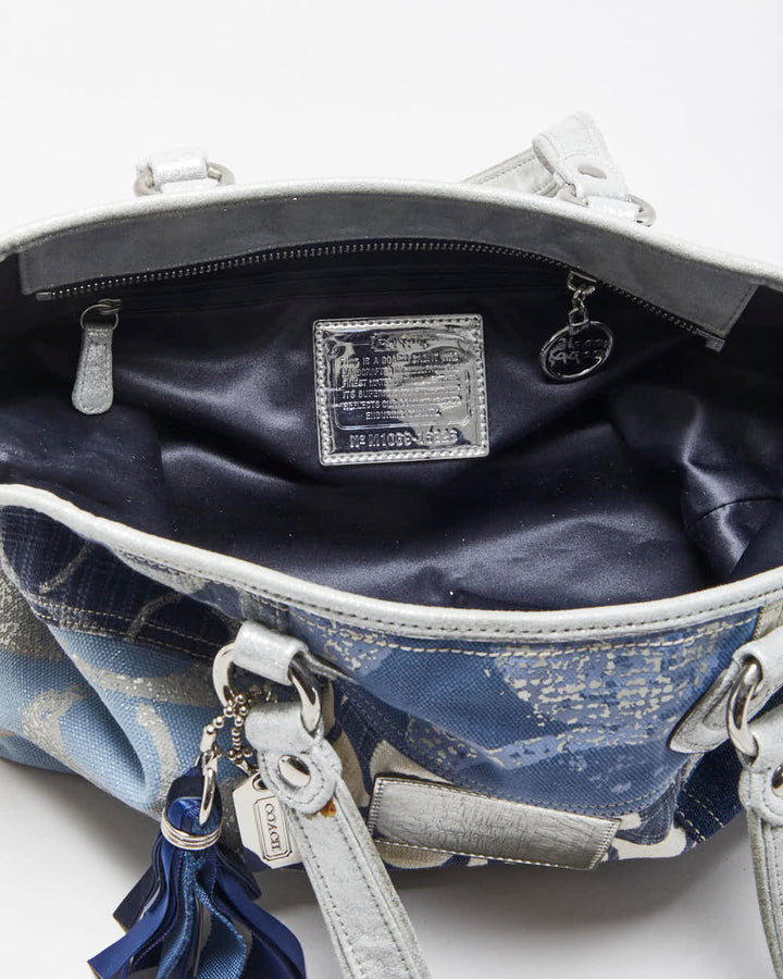 Vintage Y2K 00s Coach Poppy Denim Patchwork Shoulder Bag