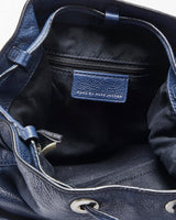 Vintage Y2K 00s Marc By Marc Jacobs Too Hot To Handle Navy Blue Leather Bucket Bag