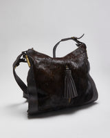 Vintage Aqua Madonna Cowhide Handbag