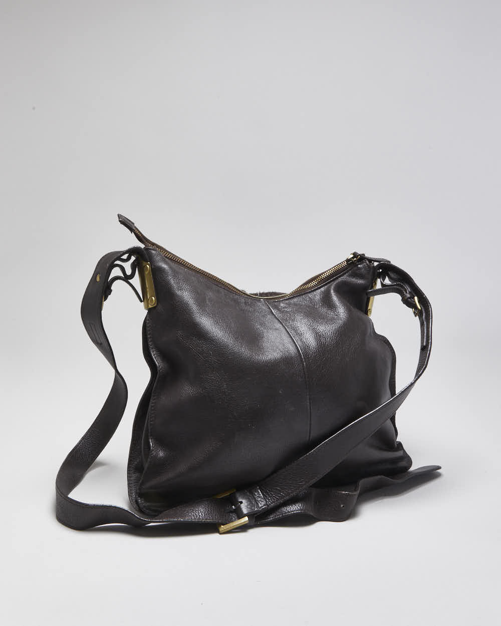 Vintage Aqua Madonna Cowhide Handbag