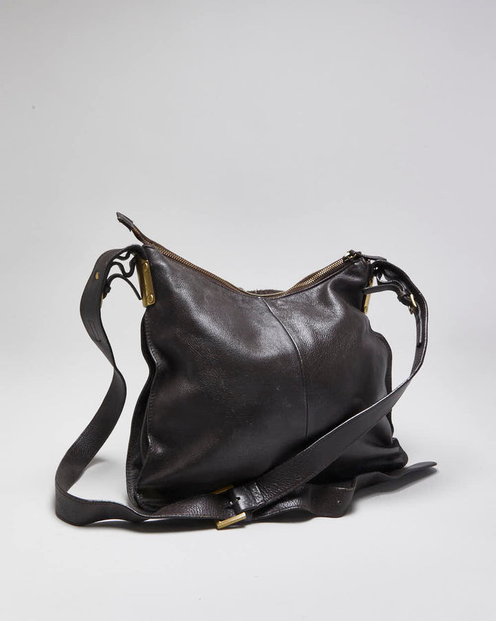 Vintage Aqua Madonna Cowhide Handbag