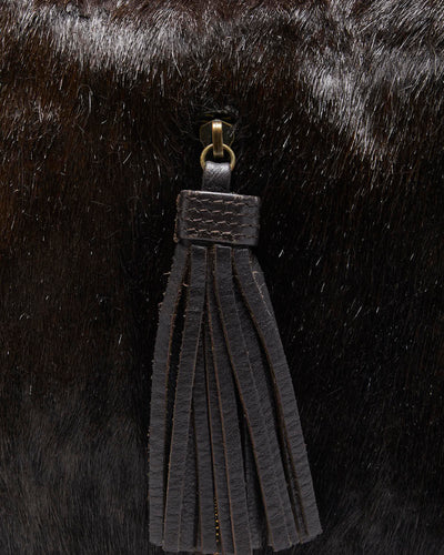 Vintage Aqua Madonna Cowhide Handbag