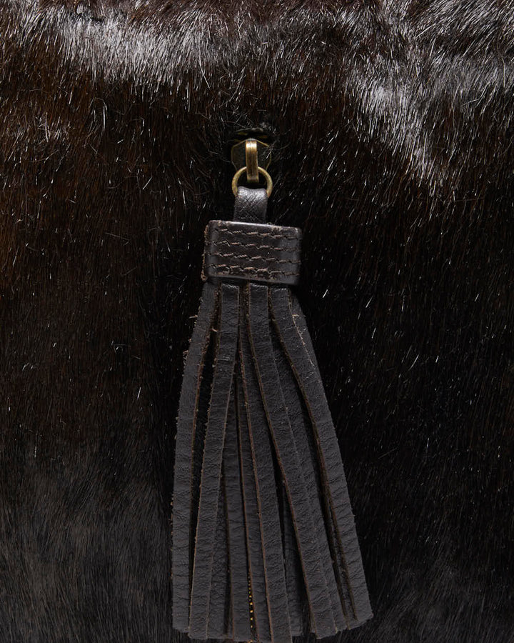 Vintage Aqua Madonna Cowhide Handbag