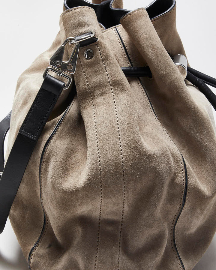 Vintage Rag & Bone Grey Suede Bucket Bag