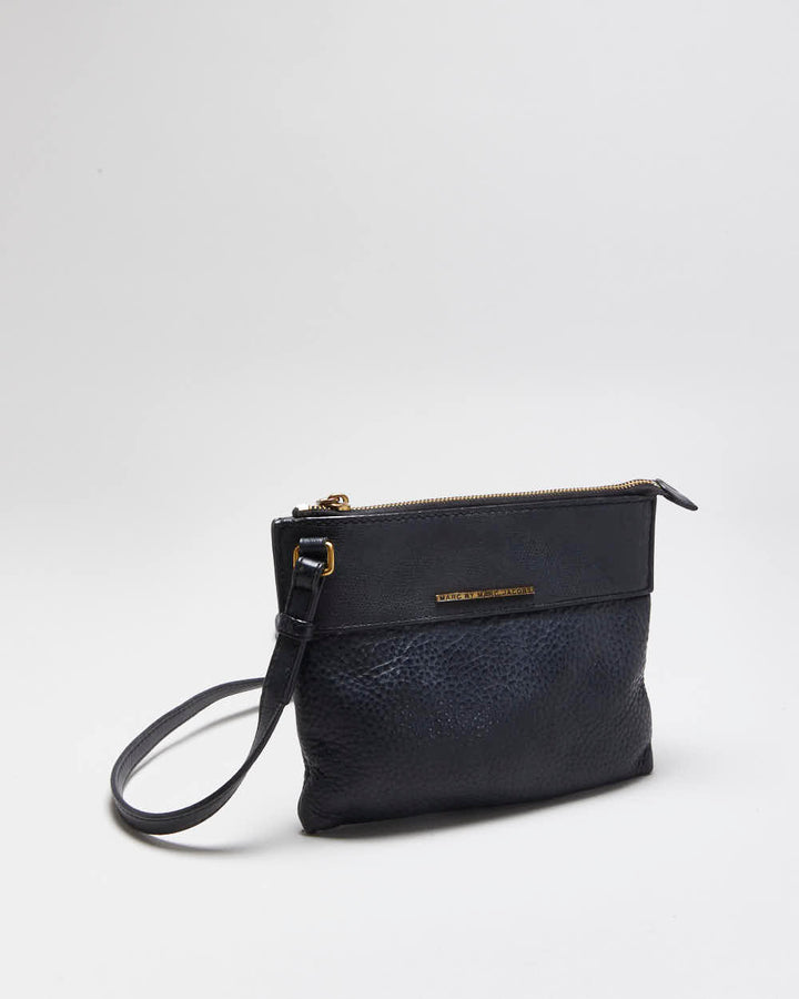 Vintage Y2K 00s Marc By Marc Jacobs Navy Pebble Leather Crossbody Bag